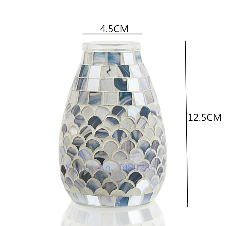 Vase miroir en mosaïque verre nordique | Ornements décoratifs de maison moderne, arrangement de fleurs, accessoires décoratifs hydroponique