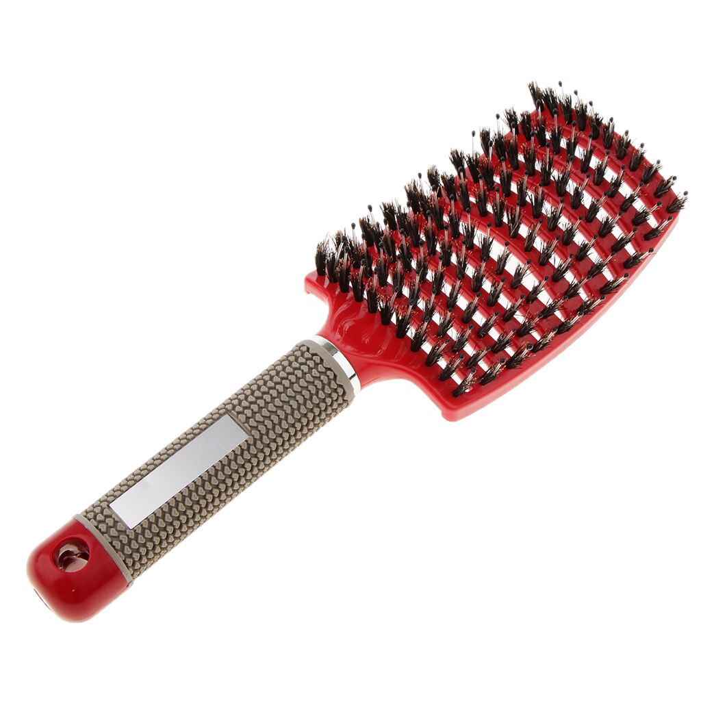 Boar Bristle Vented Hair Brush Massage Comb Salon Hairdressing Hairbrush Hair Scalp Massage Comb Wet Curly Detangle Hair Brush
