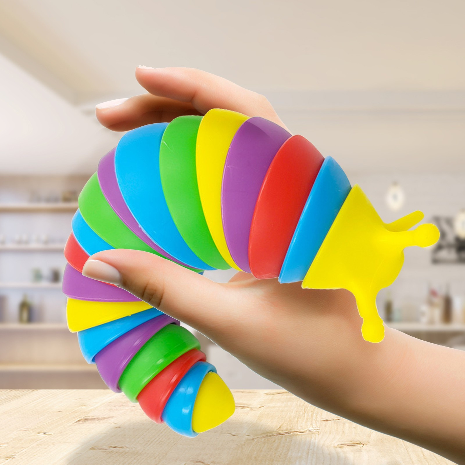 Balle articulée en Silicone 2022, jouet sensoriel Anti-stress, arc-en-ciel, de noël