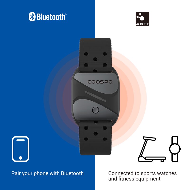 Coospo Armband Hartslagmeter HW807 Bluetooth Ant + Run Fietsen Real-Time Nauwkeurige Tracking Hartslag Voor Wahoo zwift Rouvy
