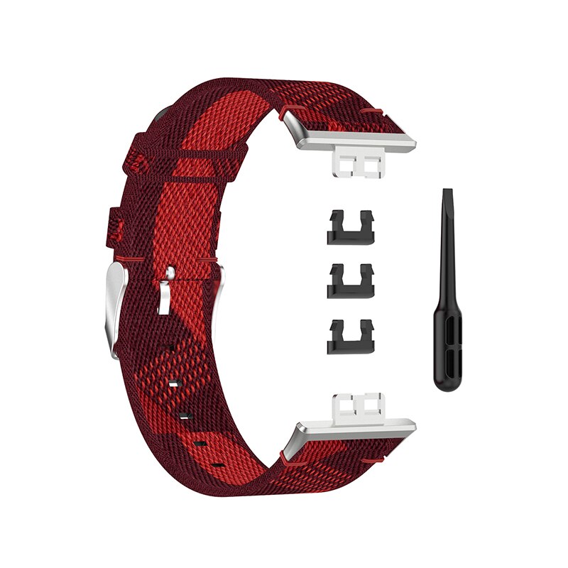 Nylon Braided Strap For Huawei Watch Fit Watchband Bracelet Smart Watch Band Replacement Accessories For Huawei Smart Watch: Red