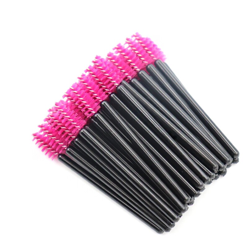 100/50 Mini Wimperborstels Mascara Wands Cosmetica Applicator Microbrush Wenkbrauw Borstel Make-Up Tool Lift Lash Extension Supplies: Bruin / Raccoon