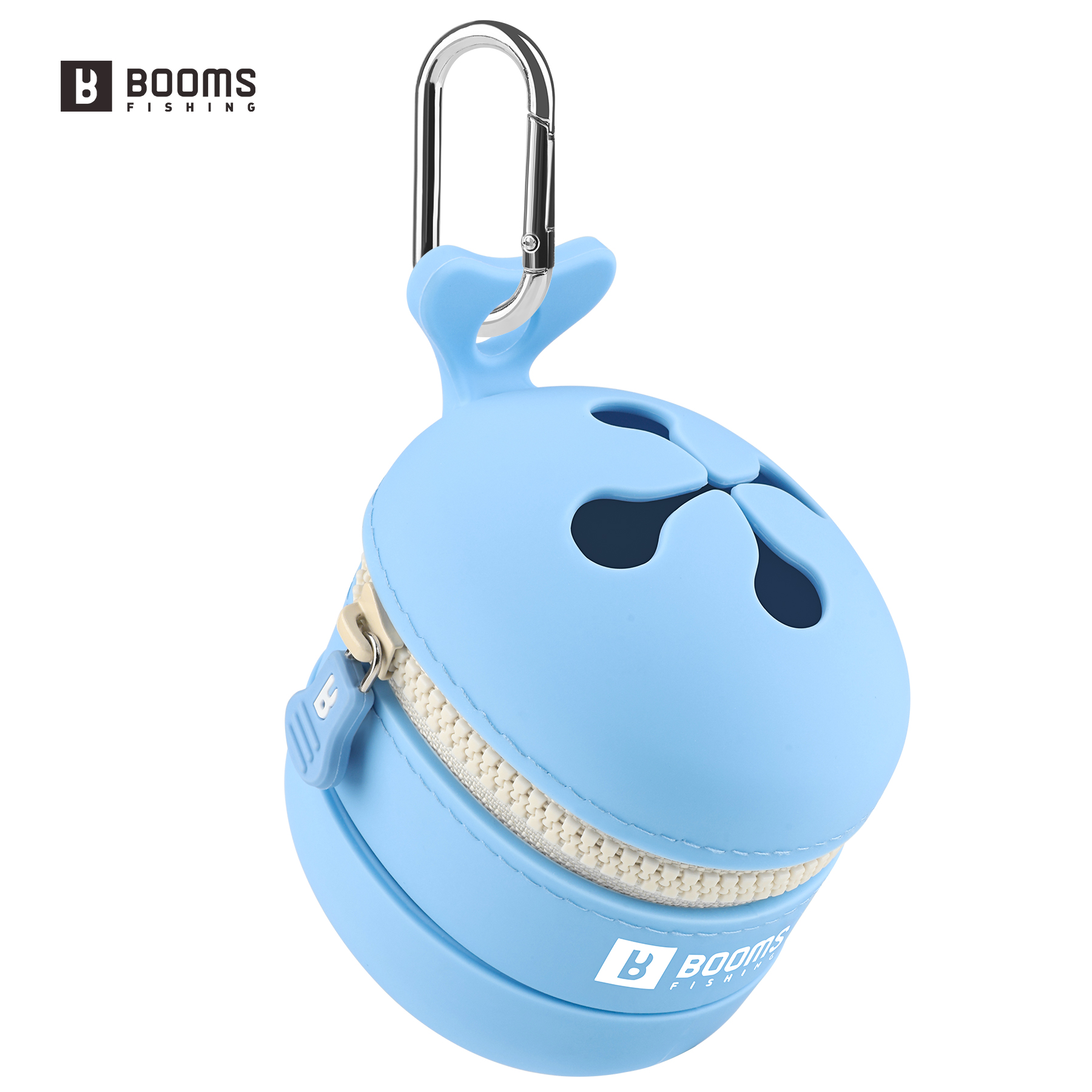 Silicone Folding Fly Fishing Boxes With Zipper Portable Multifunctional Trash Can Storage Box Fly Fishing Waste Collector Lure: Blue