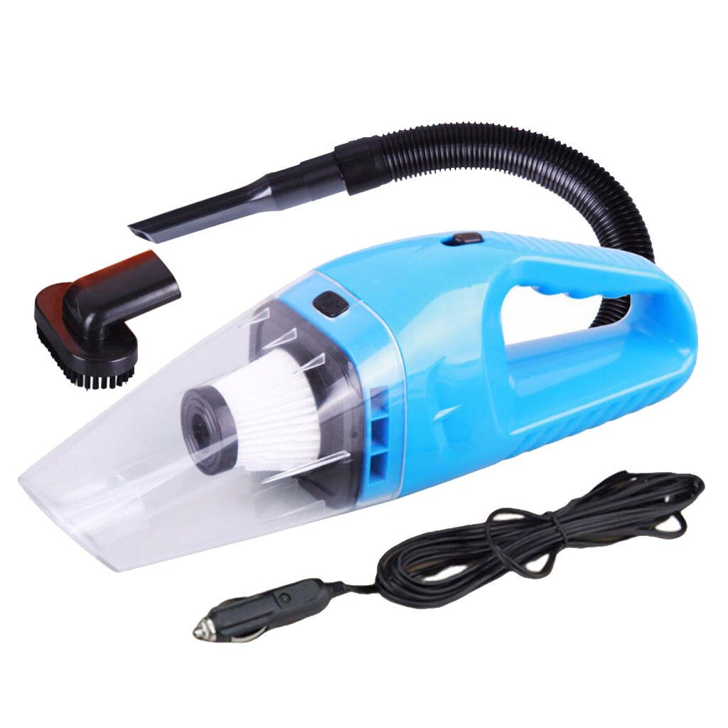 Car Vacuum Cleaner HEPA Wet Dry 12 Volt 120W Portable Handheld Rechargeable: Blue HEPA
