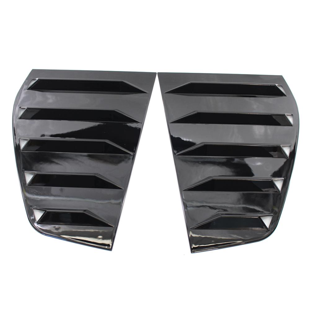 2pcs Car Side Rear Window Triangular Louver ABS Plastic Gloss Black Side Vent Deflector Scoop Cover For Volkswagen Golf 6