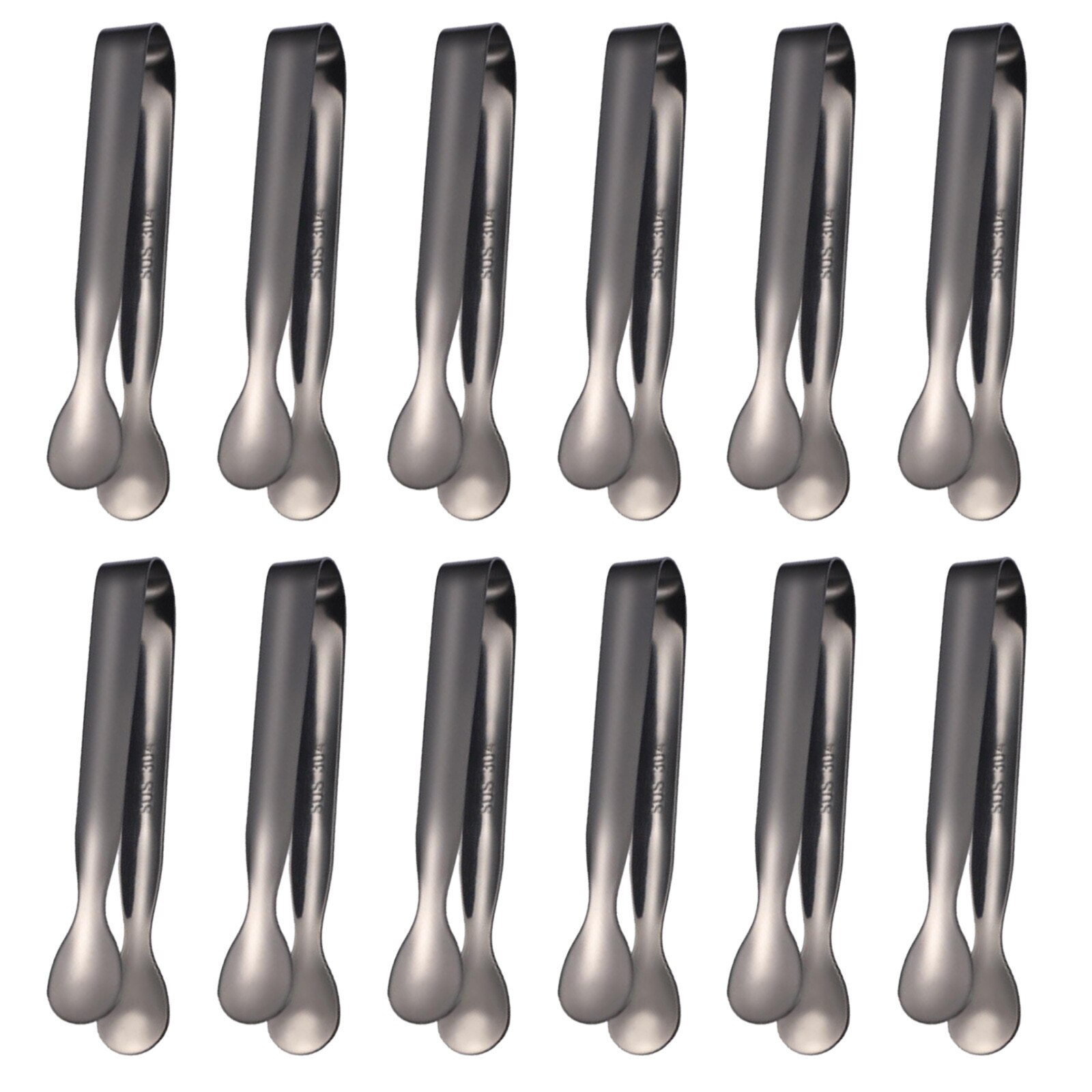 12Pcs Multicolored Mini Sugar Clips Small Ice Tongs Ice Clips Kitchen Tools For Tea Coffee Bar Kitchen Barbecue BBQ Clip