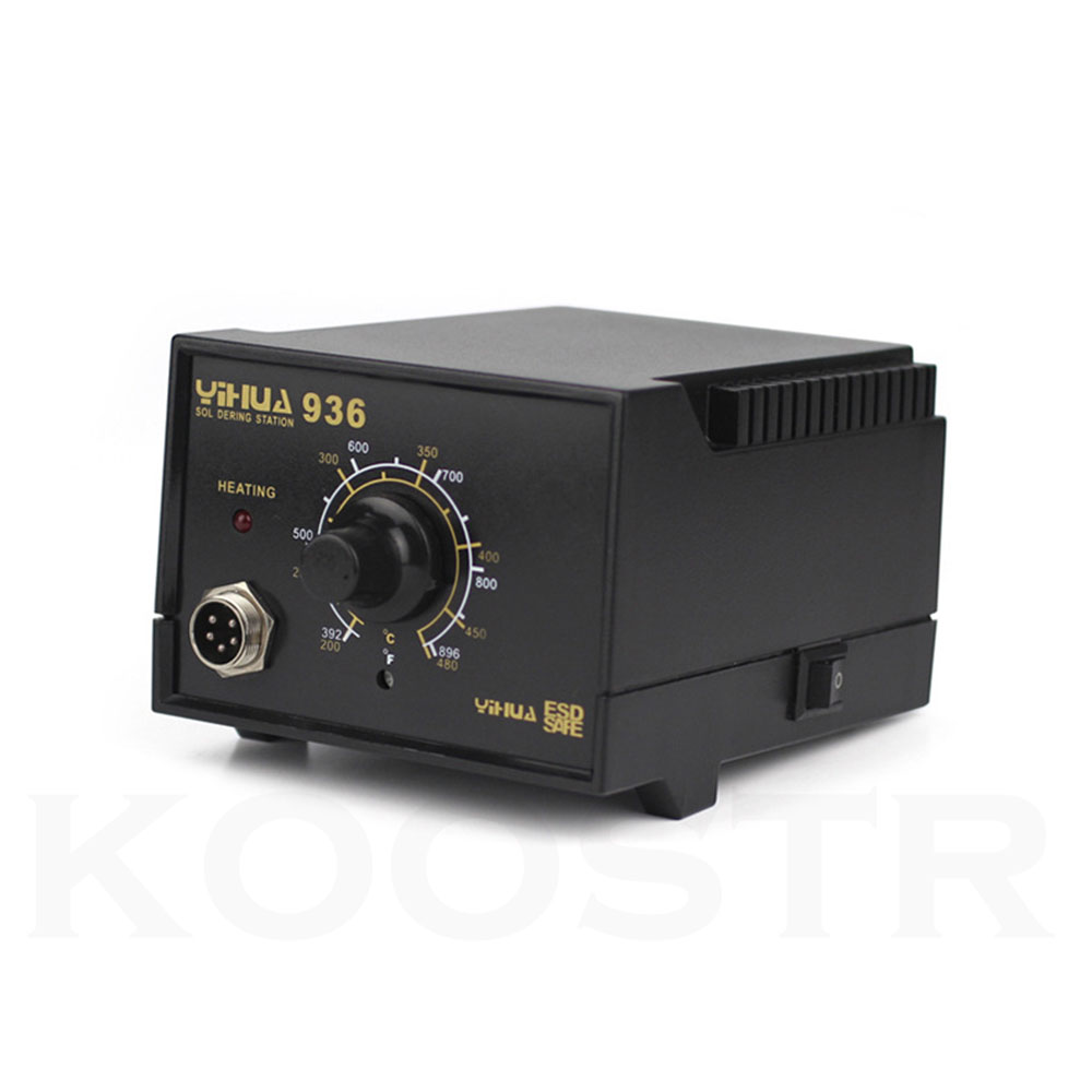 YIHUA-máquina de soldadura eléctrica antiestática 936, 110V/220V, sin plomo, estación de soldadura controlada por temperatura, retrabajo, Iro