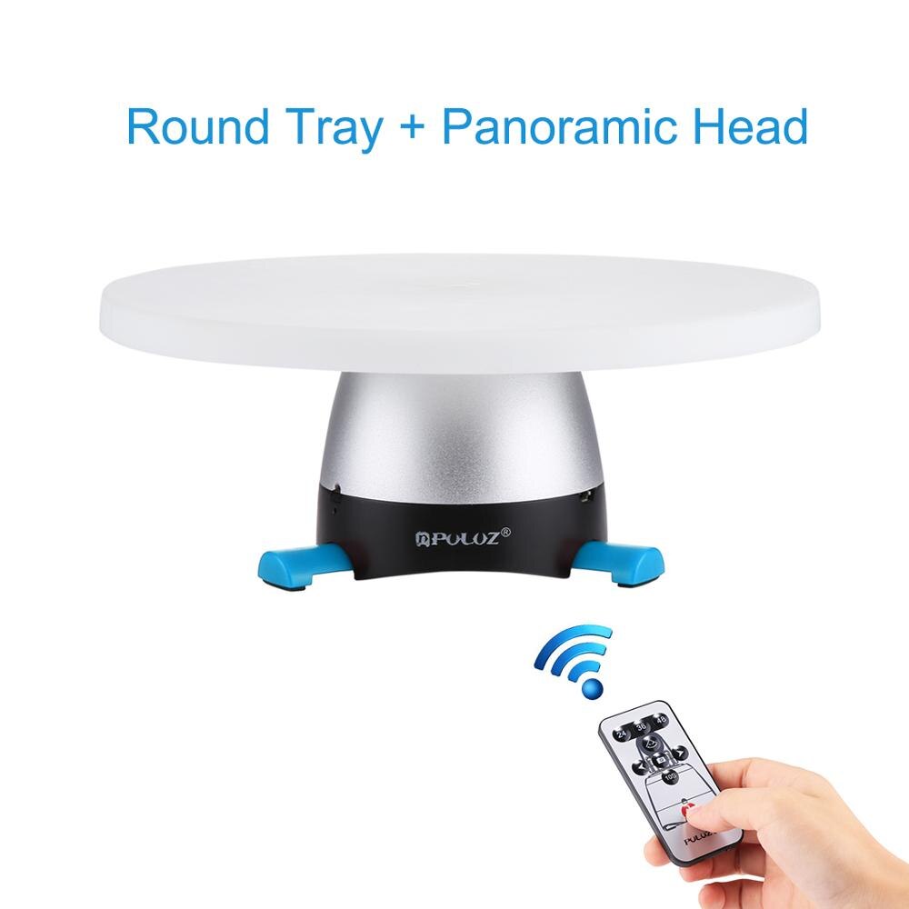 PULUZ 360 Grad Rotation Panorama Kopf Stativ Bluetooth Remote Panorama Fotografie Mit Fernbedienung Montieren Telefon Klemme: Blue Tray  Head