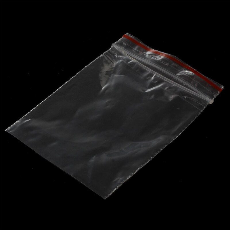 100 szt. Saszetka Pochette przezroczysta En Plastique Fermeture torba Pochon Pression 5X7cm