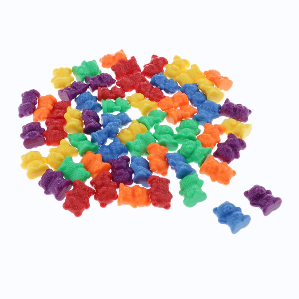 Arithmetikwürfel in bärenform, bärenmarker, farbenfrohes arithmetik-lehrmaterial
