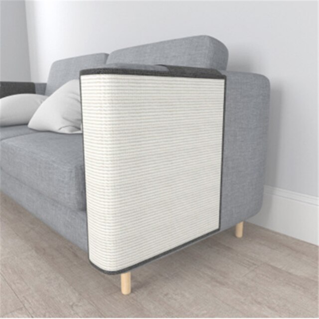 Rascador para gatos con almohadilla Sisal, Protector de muebles para sofá, garra de gato, entrenamiento, rascador de gatos, almohadilla de pata con uña Invisible: Style2 Brown Left
