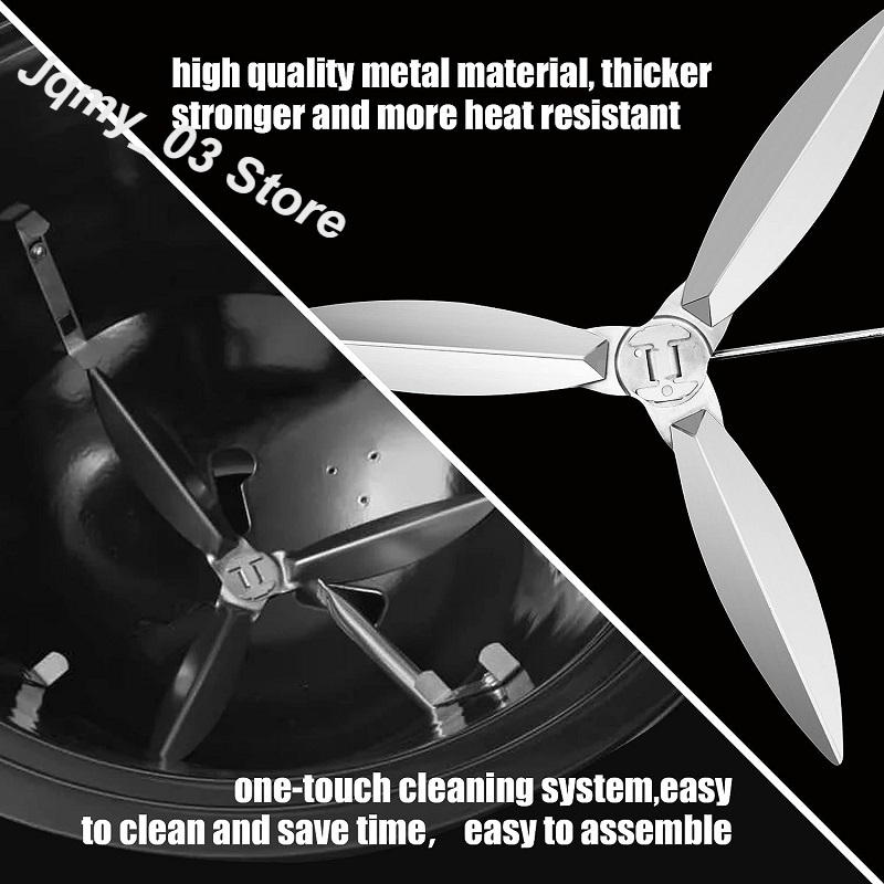 For Weber Kettle Grills Silver 22-1/2-Inch One-Touch Cleaning System Kit for Grill Bottom for 7444 Weber Grill Replacement Parts