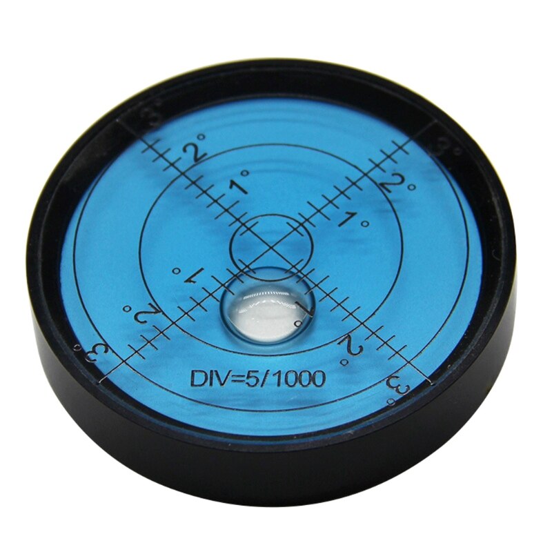 60mm/2.36" Bullseye Level Aluminium Case Round Bubble Level Precision Round Bullseye Bubble Level Bullseye Spirit Bubble: Black blue