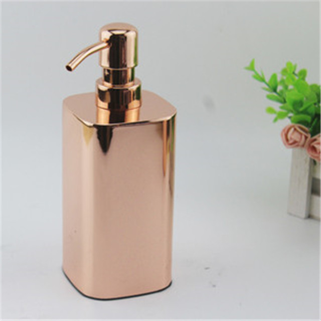 Liquid Soap Dispenser Soap Container 304 Stainless Steel Bathroom Shampoo Bath lotion Holder Press Type Rose Gold