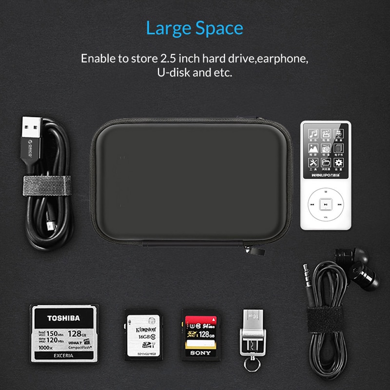 Portable HDD bag TF/SD card Storage Bag for External 2.5" Hard Disk case/Earphone/U Disk/Power Bank case bag USB Cable bag