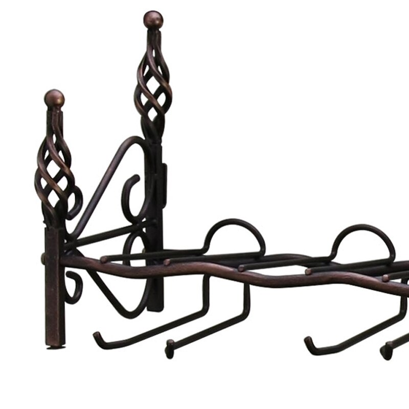 Retro Ijzeren Wijnrek Beker Plank Keuken Bar Muur Decor Display Opslag Plank Opknoping Bekerhouder Barbenodigdheden Benodigdheden Mx3091814