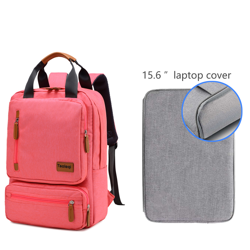 IKE MARTI Casual Men Laptop Backpack 15.6 Inch Waterproof Girl Gray Anti-Theft Woman Junior High School Bag Backpacks: pink laptopcover