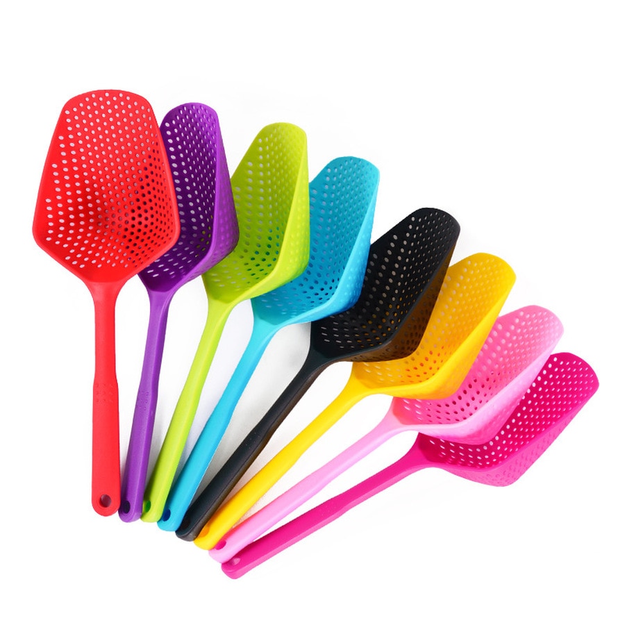 Espátula de plástico para cocina, espátula de hielo con fugas de agua, utensilios de cocina para lavar verduras