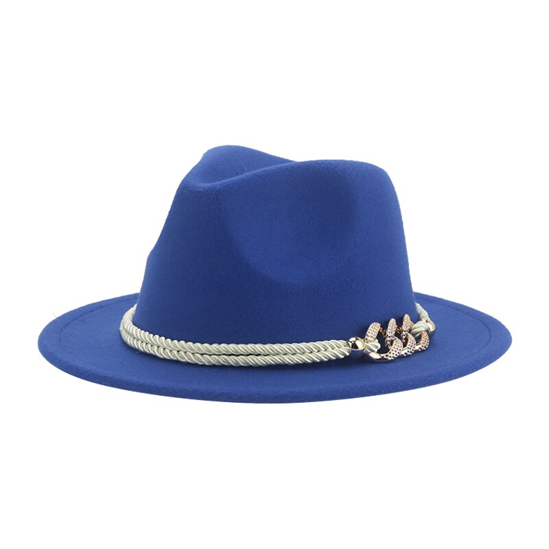 chapeau femme bonnet casquette chapeau homme Chapeau Fedoras pour filles et garçons, taille 52cm, 54cm, couleur unie, petites casquettes Jazz Panama, ceinture, robe formelle d'extérieur,: blue