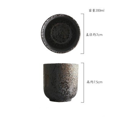 150ml /200ml japanska tekoppar vattenkopp stengods keramik handmålad kungfu tekopp kök dryck porslin kopp vintage kopp: B -200ml