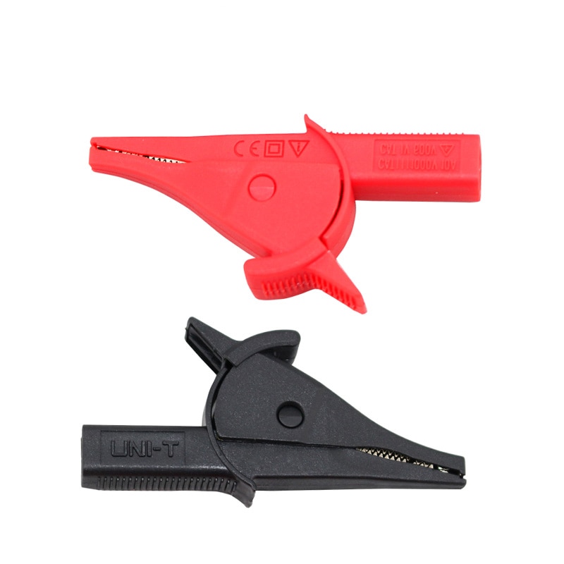 1 Paar UNI-T UT-C04A Geïsoleerde Alligator Clip 75Mm Banana Plug Voor Multimeter Probe Pen Krokodil Clip Elektrische Klem