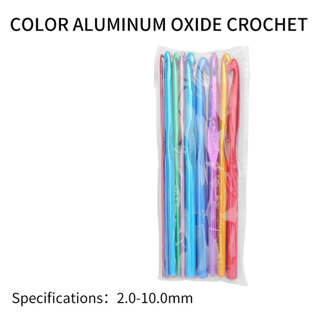 5pcs 2mm-10mm Sewing Needles Aluminium Crochet Hooks Needles Knit Weave Craft Yarn Sewing Tools Crochet Hooks Knitting Needles: MAROON