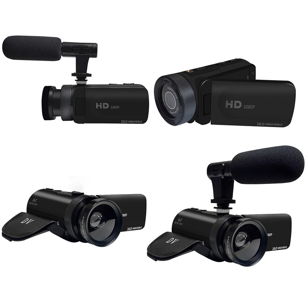 Hd 1080P Digitale Video Camera Met Microfoon Hd 1080P Camcorder 16x Digitale Zoom Camera Camcorder 2.4 Inch Scherm lichtgewicht