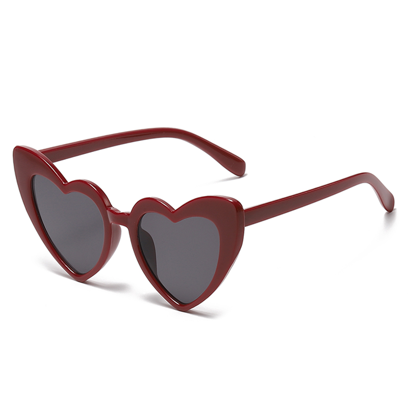 Owl City Heart Sunglasses Women Vintage Red Hearts Shaped Sunglass Ladies Retro Brand Eyewear 90s for Female Shades