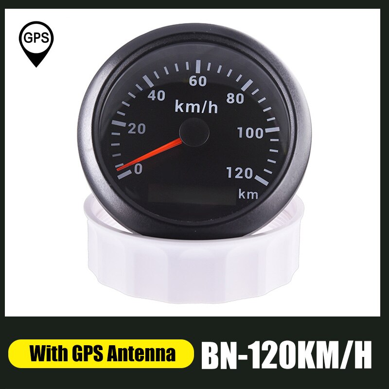 120 km/h GPS Speedometer Odometer 200km Speed Gauge For Marine ATV Truck Boat Car Red Backlight With GPS Antenna: GPS-BN-120KMH