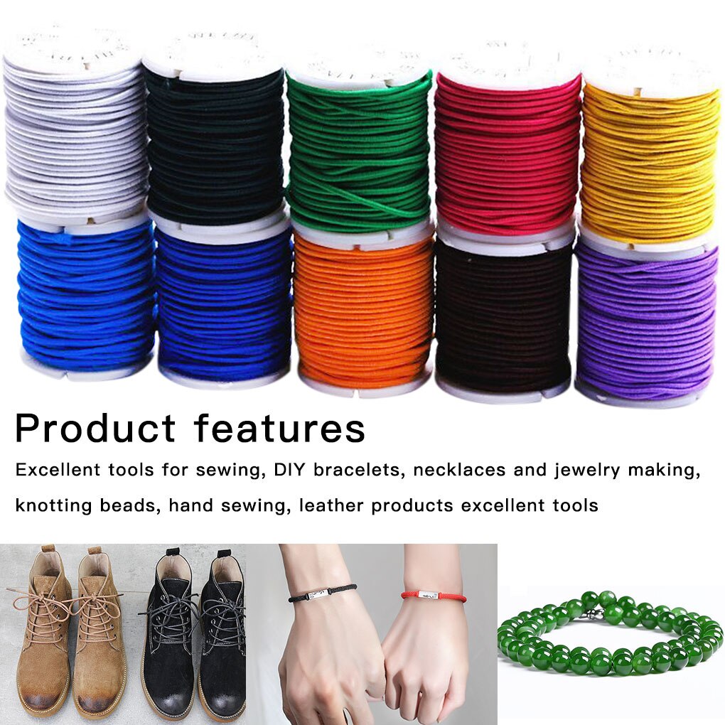 Elastische Schnur Perlen basteln strecken-Schnur für Schmuck, sterben DIY Armbinde Halskette Zubehör, Farbe Zufällig