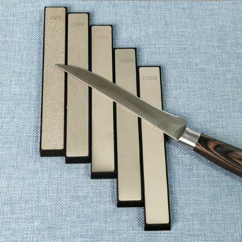 Afilador de cuchillos con barra de piedra de afilar, piedra de diamante, tijeras, maquinilla de afeitar pulida, sistema de afilado de cuchillos de cocina, herramienta para el hogar, 5 uds.