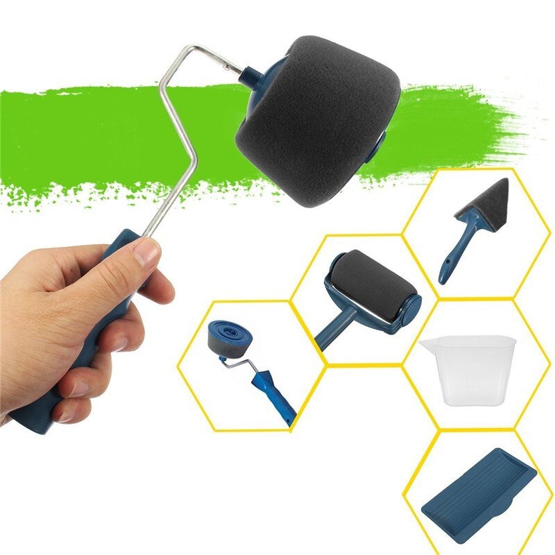 Paint Runner Pro, outil de rénovation, poignée, rouleau, brosse, pour peinture murale, avec rouleau multifonctionnel, pour peinture murale