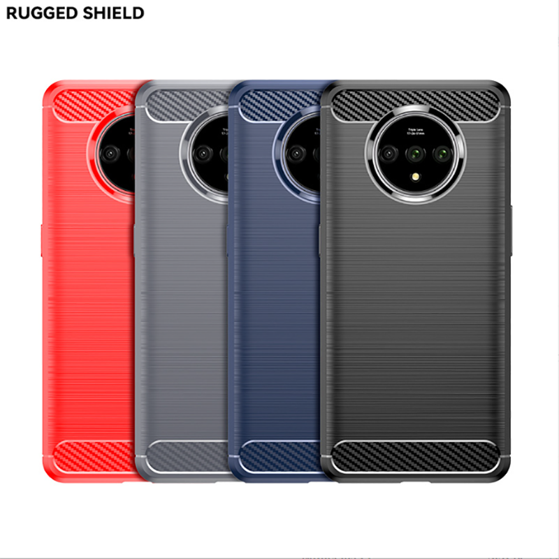 【Style fibre de carbone】 pour étui OnePlus 6 6T 7 7T 8 8T Pro, housse antichoc hybride en Silicone TPU, Coque arrière mate anti-rayures