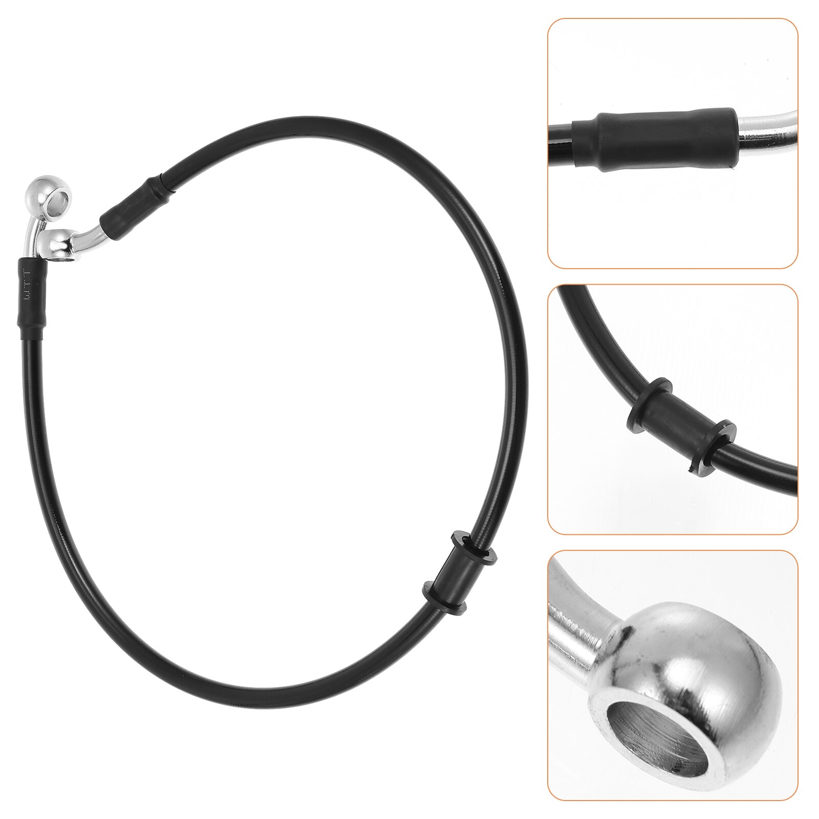 1pc Simple Motorcycle Brake Hose Pretty Bike Durable Wire Practical Brake Hose: Black 60cm60X0.7cm