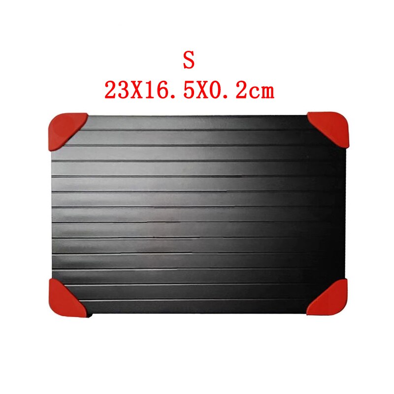 Nourriture viande fruits décongélation rapide plaque décongélation rapide plateau décongélation Planche décongélation décongélation Planche congelée plateau dégivrage Gadgets de cuisine: S with 4 pcs corners