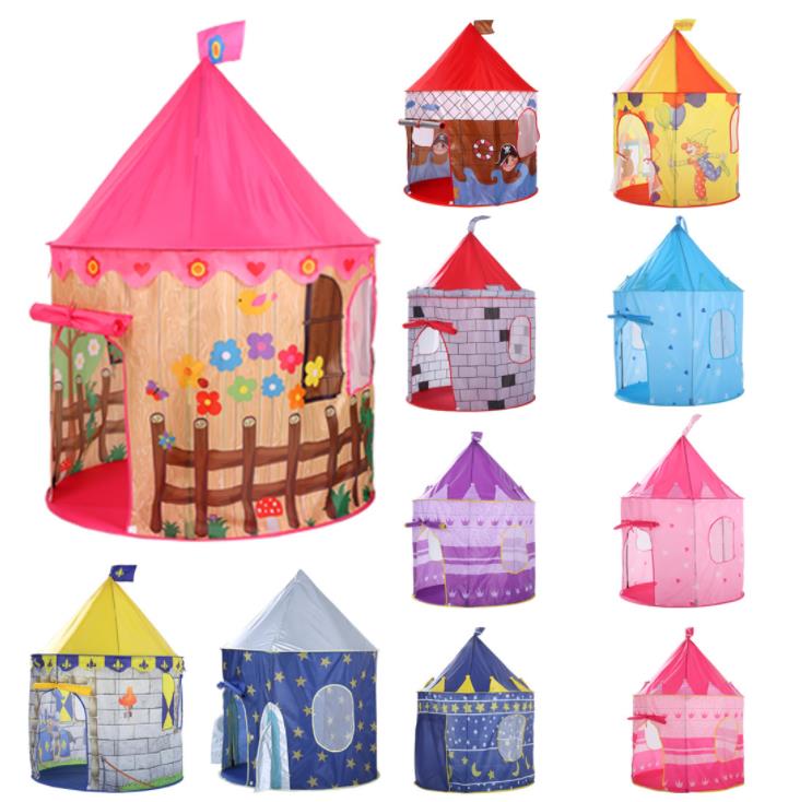 Tienda de juego plegable tipi prins pricess tienda plegable niños niño niña castillo cubby casa de juego niños regalos tiendas