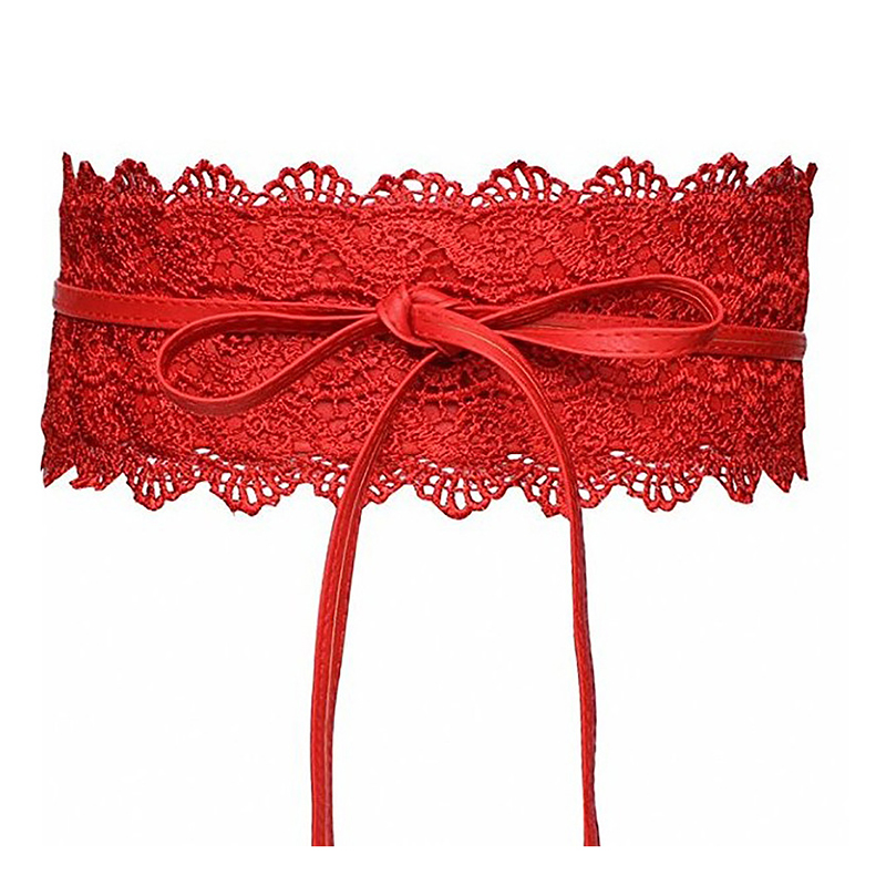 Boho Style large Corset dentelle ceinture femme ceinture élastique ceintures pour femmes robe de mariée ceinture