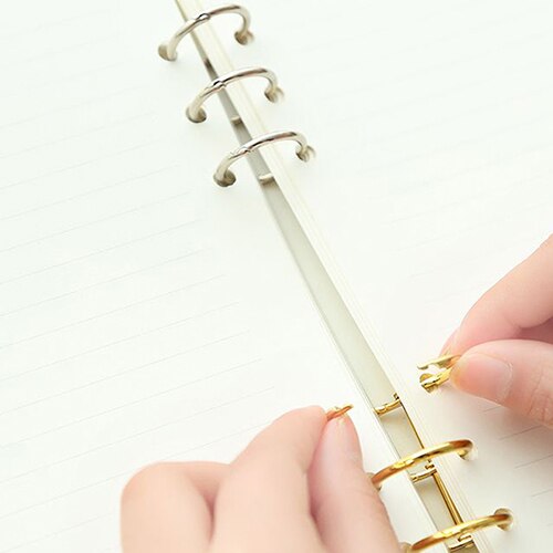 Gold Silver Loose-leaf Iron Split Hinged Rings Scrapbooking Binder Album Calendar Practical Notebook Loose Leaf Binder 3-ring