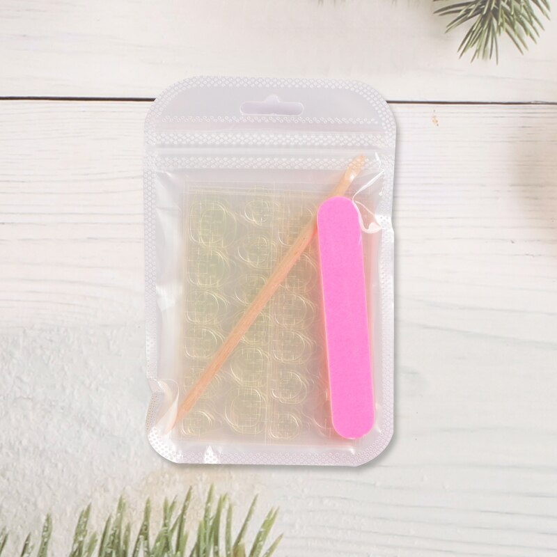 Pegatinas de uñas postizas, cintas adhesivas transparentes de doble cara, adhesivo de pegamento, herramientas de extensión de uñas postizas