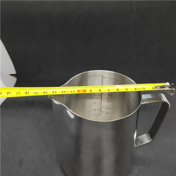 Olla de fusión de acero inoxidable, jarra para café, leche, Chocolate, cera, jabón, Base, herramientas para hacer velas, 350/580/900mL: 900ml