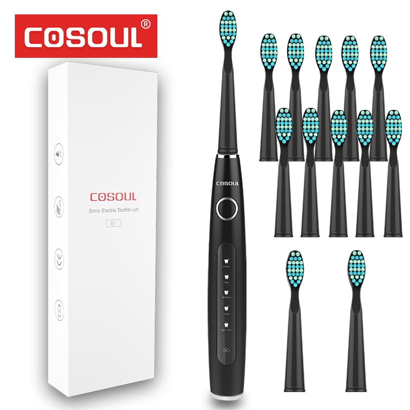 Sonic Electric Toothbrush Rechargeable Waterproof Toothbrush 11 Heads 5 Modes Protect Teeth