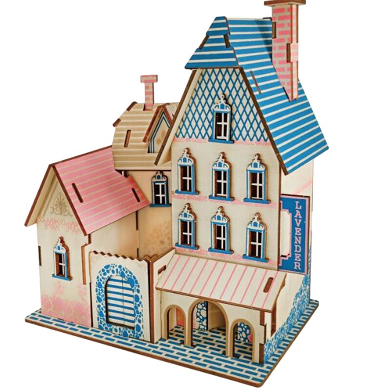 Puzzles en bois 3D Puzzle caméra pont modèle Puzzle jouet éducatif Puzzle assemblage Puzzle pour enfant enfant d'anniversaire: Blue Shore Elysees