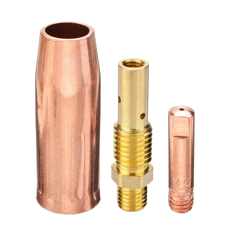 14Pcs Contact Tips Gas Nozzles Consumables Kit For Tweco Mini /1 &amp; Lincoln Magnum 100L MIG Welding Tool Kit