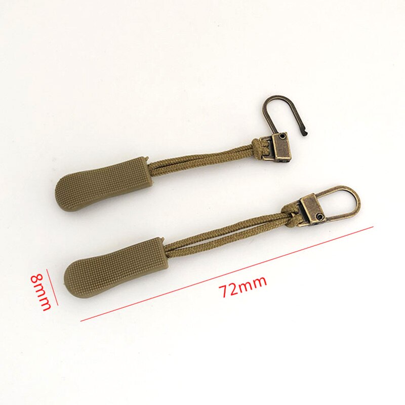 Tirette de fermeture éclair, 2 pièces, attache-étiquette de corde, Clip de remplacement, boucle cassée, sac de voyage, valise, sac à dos de tente