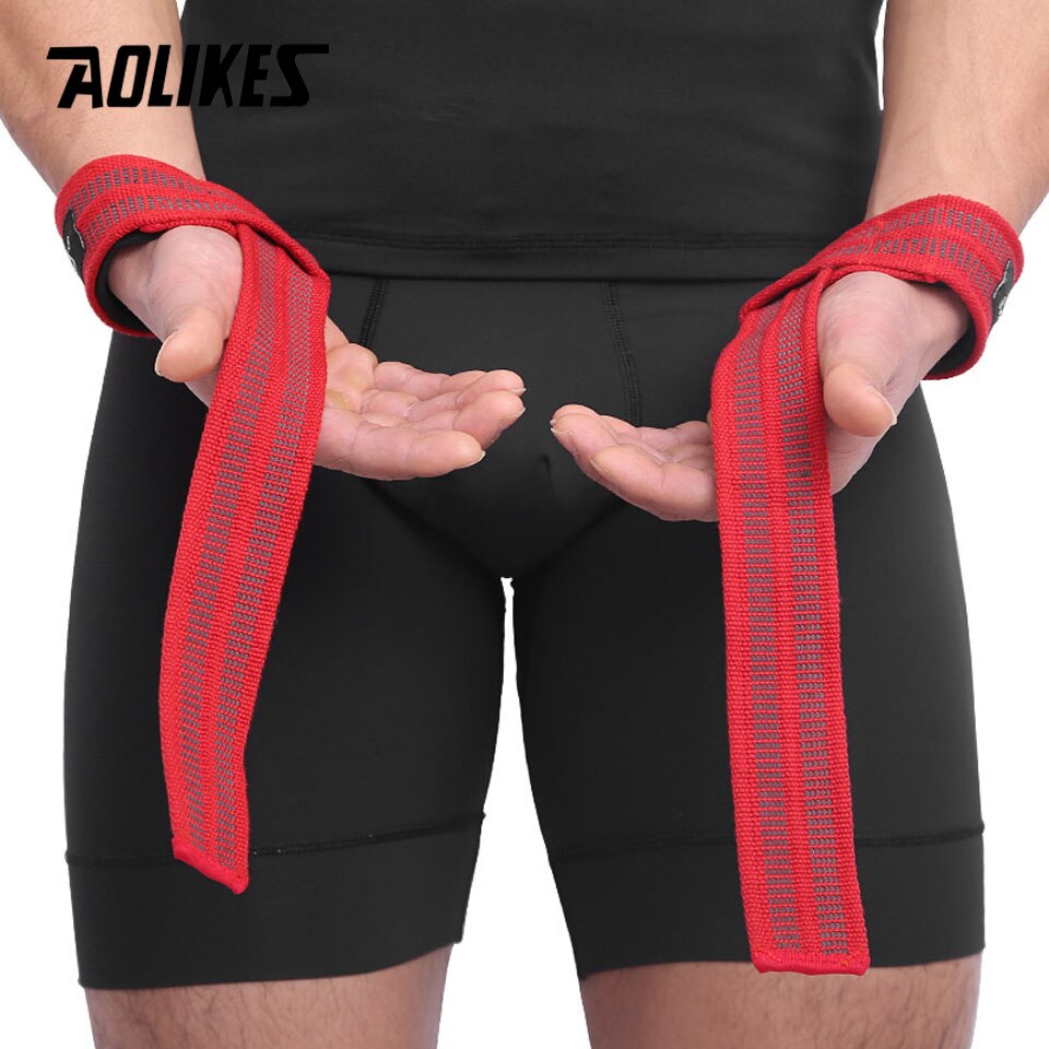 Aolikes 2 stk/lot sport håndleddsstøtte justerbar vektløfting bodybuilding armbånd treningsstropp beskyttelse håndledd