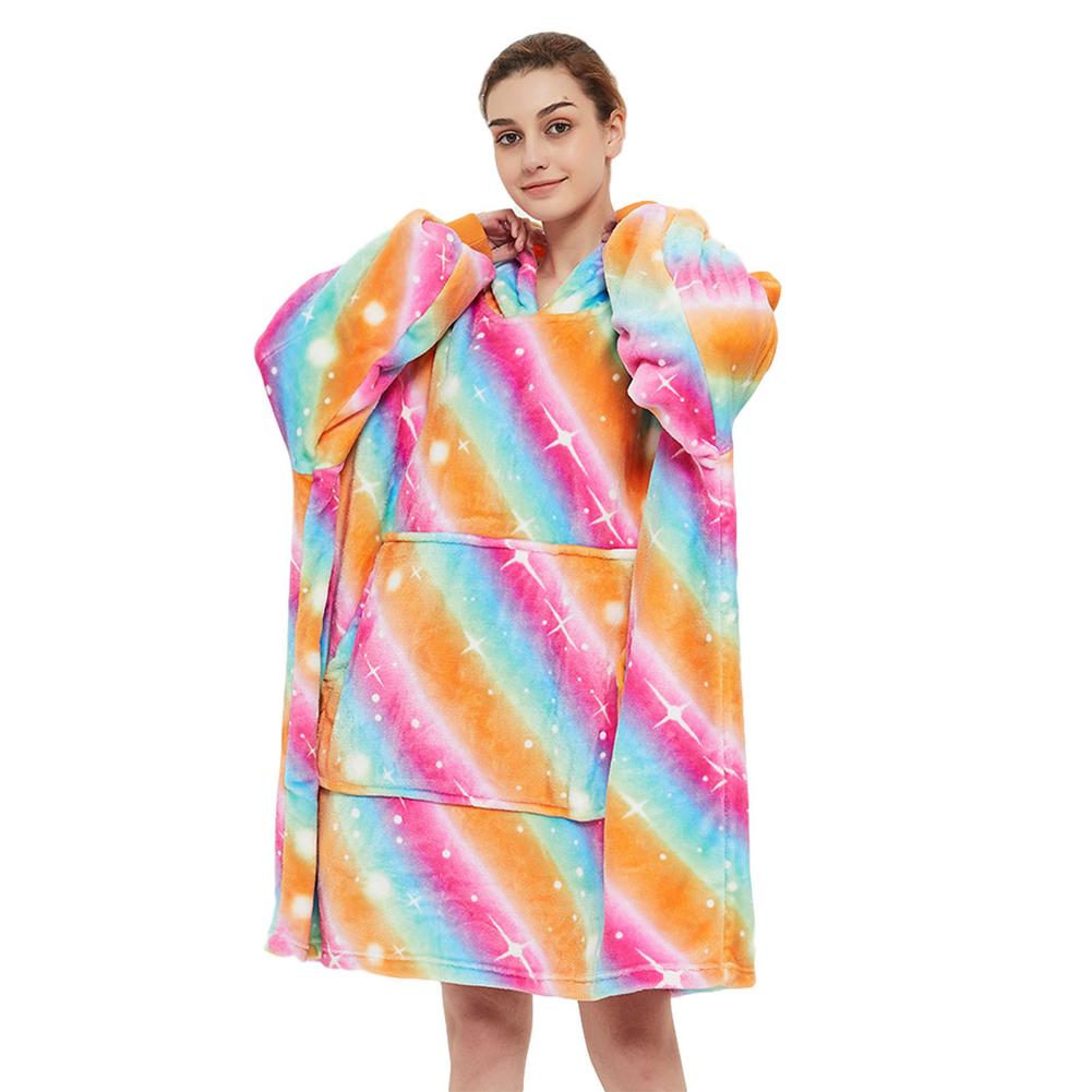 Fluffy Blanket Hoodie Oversized Sherpa Hoodie Sweatshirt Wearable Blankets For Adults, Kids Women And Men #W0: B