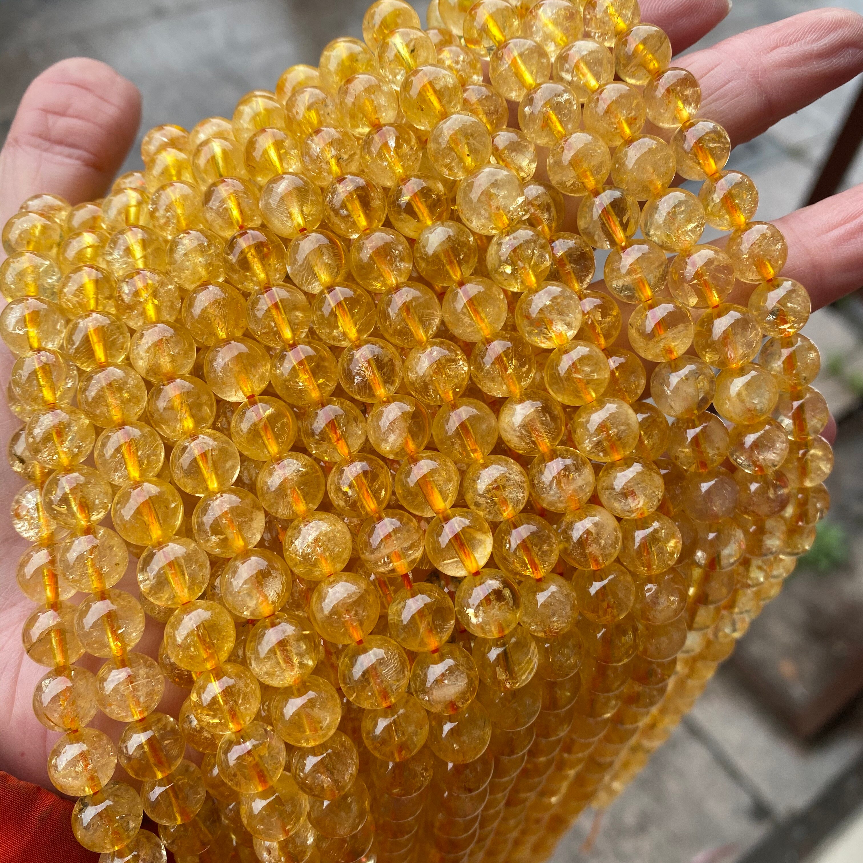 AAAAA Nature stone yellow citrine beads for jewelry making DIY braclte quartze crysle 4mm 6mm 8mm 10mm 12mm DIY