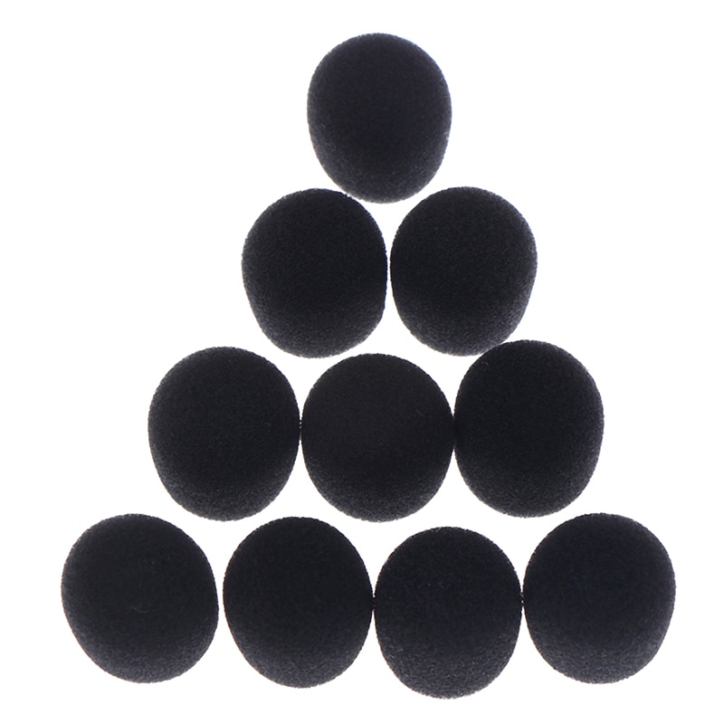 10 stk 25*8mm headset udskiftning skum mikrofon cover telefon headset mikrofon cover mikrofon forrude vindskærm headset skum