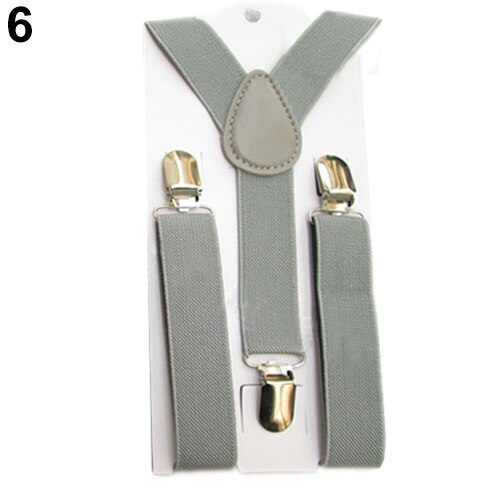 Piękne dzieci retro szelki chłopiec dziewczyna elastyczna regulacja szelki spinacz-na spodnie szelki akcesoria krawaty ślubne dla dzieci: lekki szary