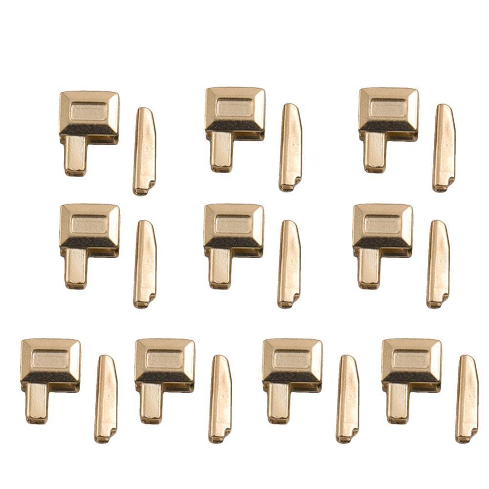 10 Sets Metal Repair Zipper Stopper Open End Zipper Stopper For Clothes M5T9 Zipper Accessories DIY Sewing: Gold